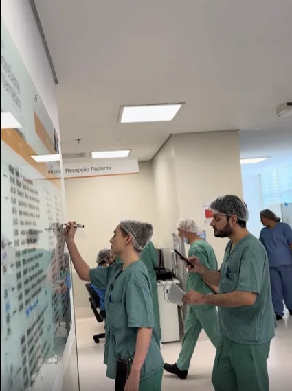 Equipe G4 organizando escalas em hospital